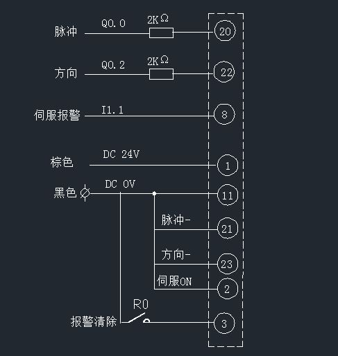 西门子plc控制器与松下伺服接线图图片